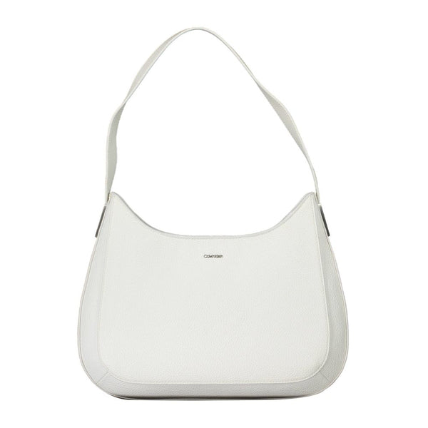 White Polyester Women Handbag Calvin Klein