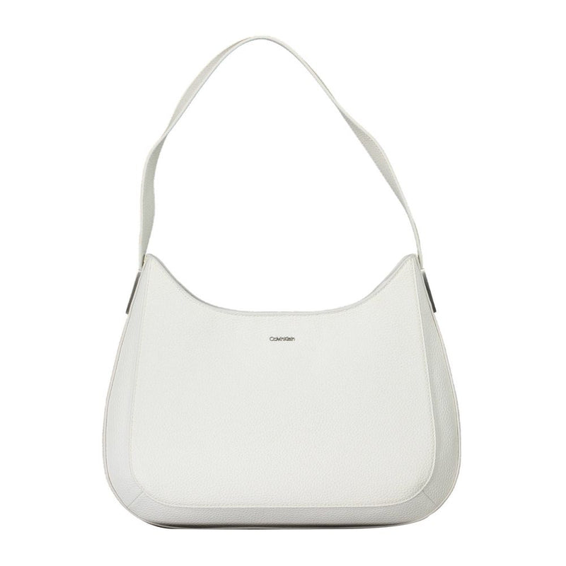 White Polyester Women Handbag Calvin Klein