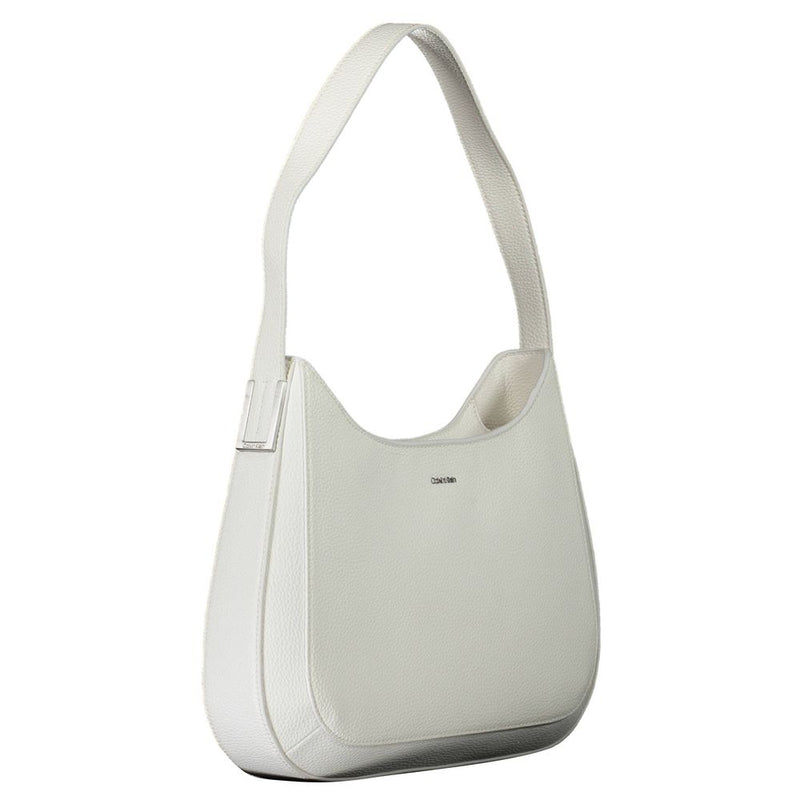 White Polyester Women Handbag Calvin Klein