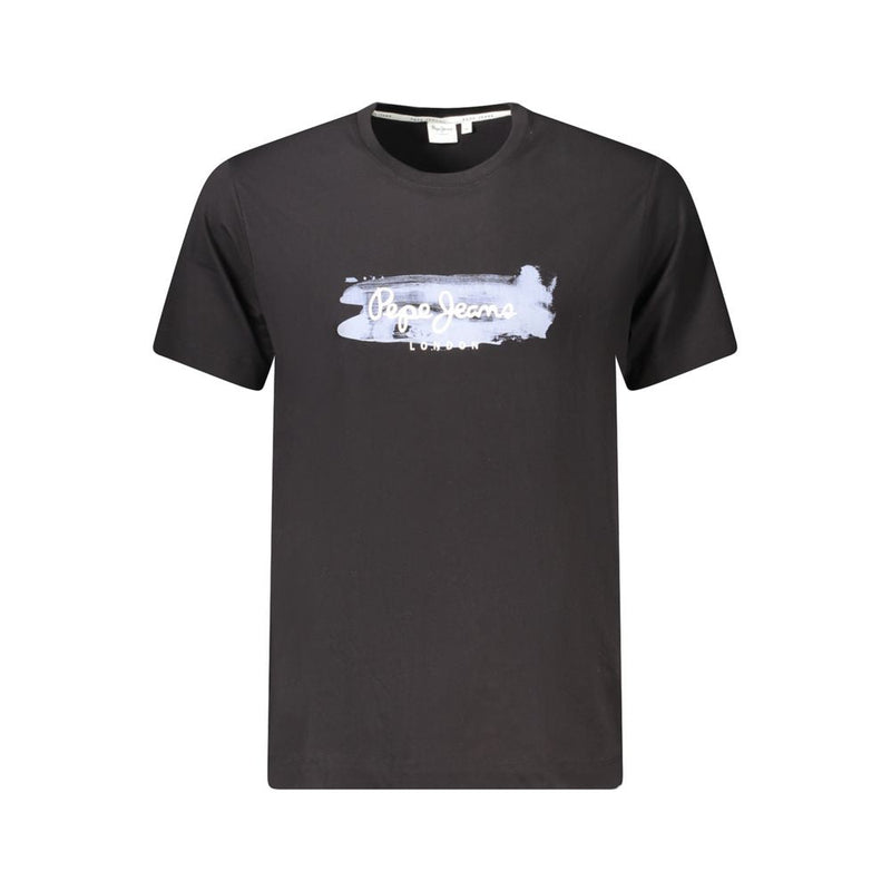 Black Cotton Men T-Shirt Pepe Jeans