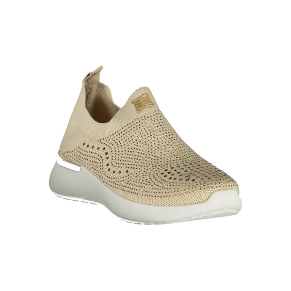 Beige Polyester Women Sneaker Laura Biagiotti