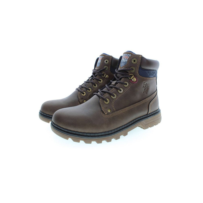 Brown Polyester Men Boot U.S. POLO ASSN.