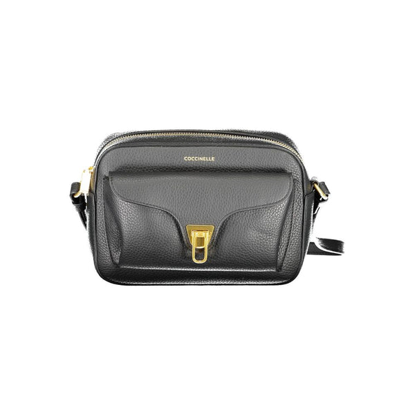 Black Leather Women Handbag Coccinelle