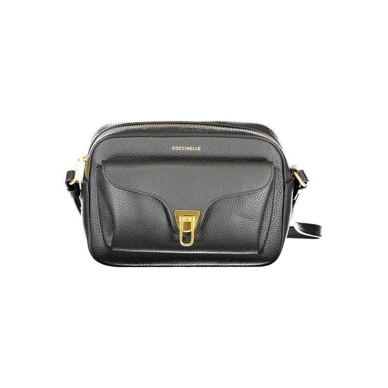 Black Leather Women Handbag Coccinelle