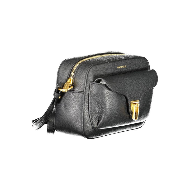 Black Leather Women Handbag Coccinelle