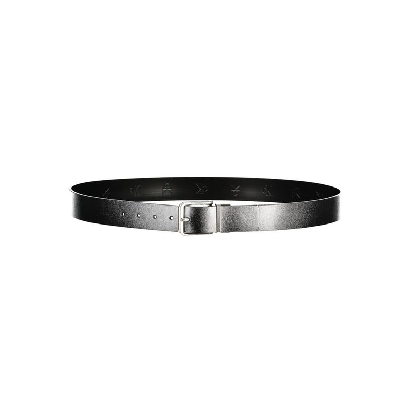 Black Leather Men Belt Calvin Klein