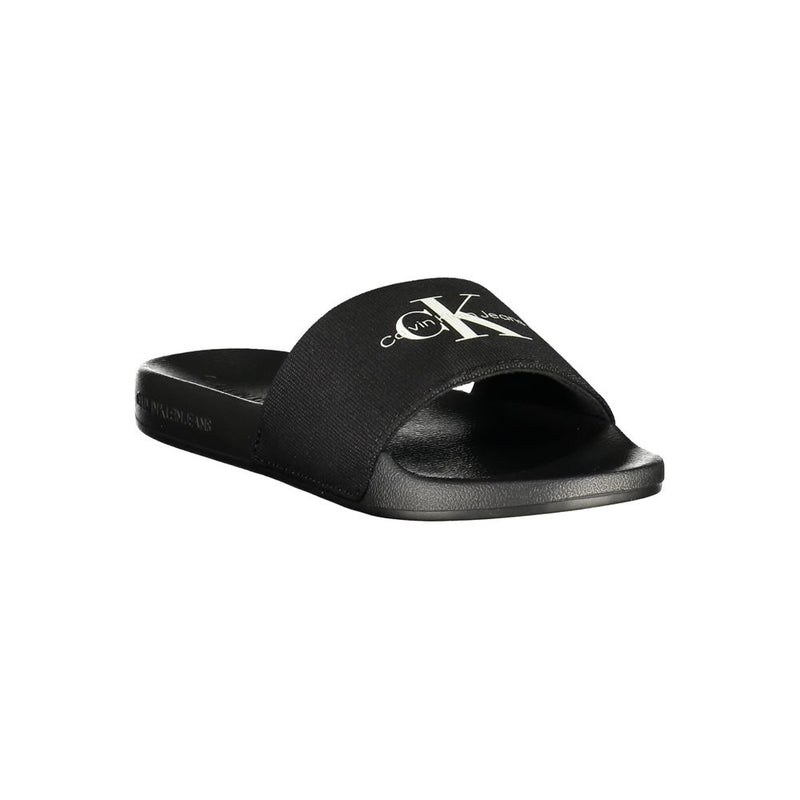 Black Polyester Women Sandal Calvin Klein