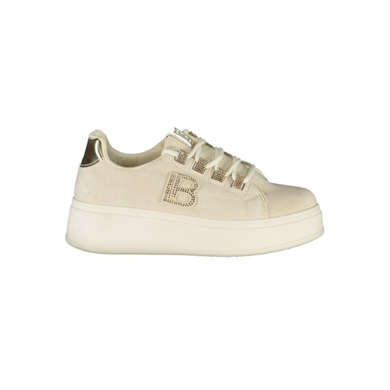 Beige Polyester Women Sneaker Laura Biagiotti