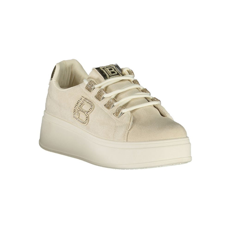 Beige Polyester Women Sneaker Laura Biagiotti