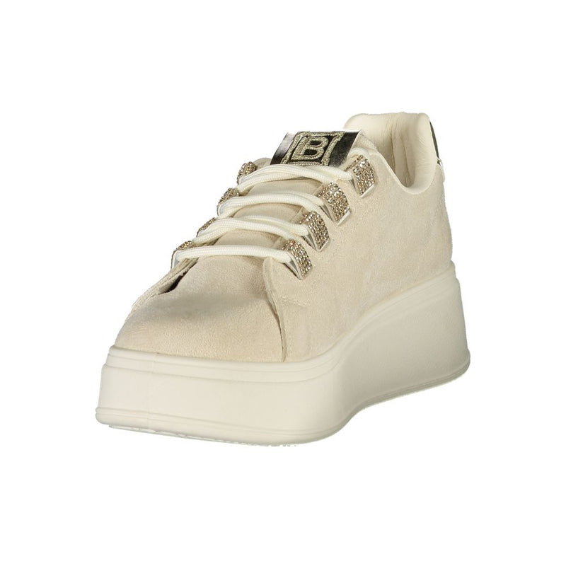 Beige Polyester Women Sneaker Laura Biagiotti