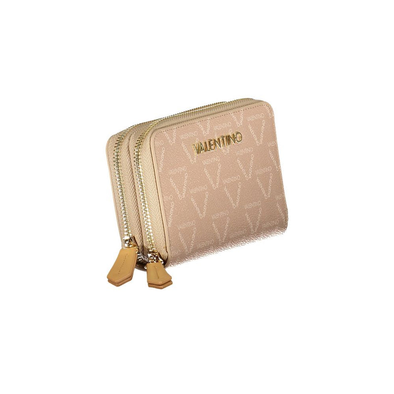 Beige Polyethylene Women Wallet Valentino Bags