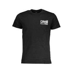 Black Cotton T-Shirt Cavalli Class