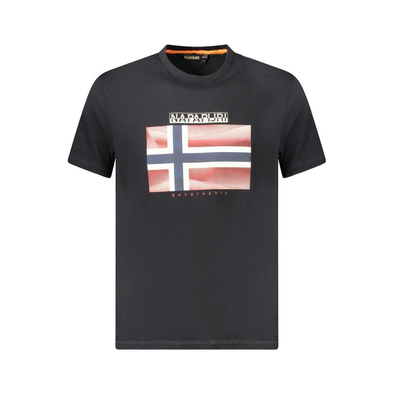 Black Cotton Men T-Shirt Napapijri