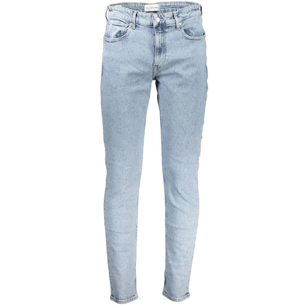 Light Blue Cotton Men Jeans Calvin Klein