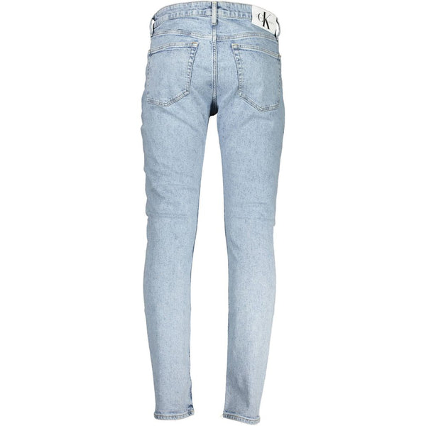 Light Blue Cotton Men Jeans Calvin Klein