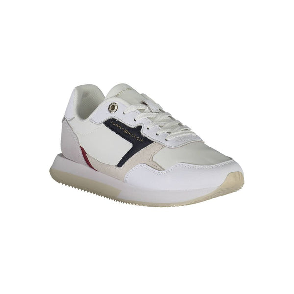 White Leather Women Sneaker Tommy Hilfiger