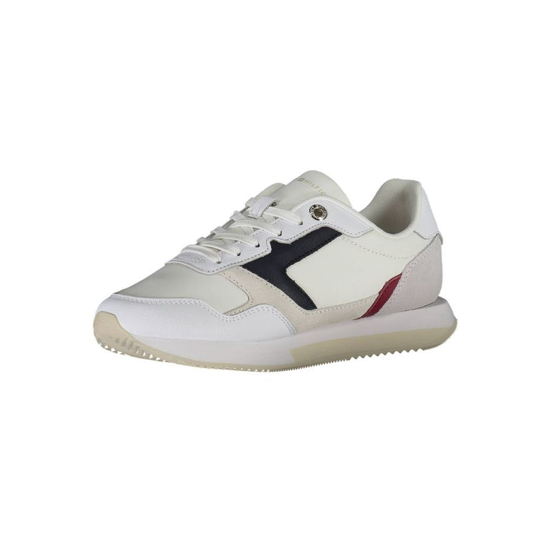 White Leather Women Sneaker Tommy Hilfiger