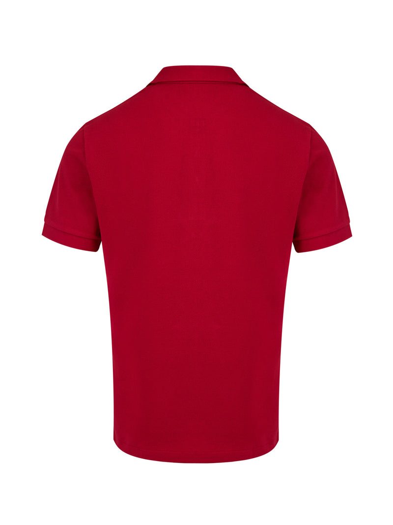 Red Cotton Collared Polo Shirt Burberry