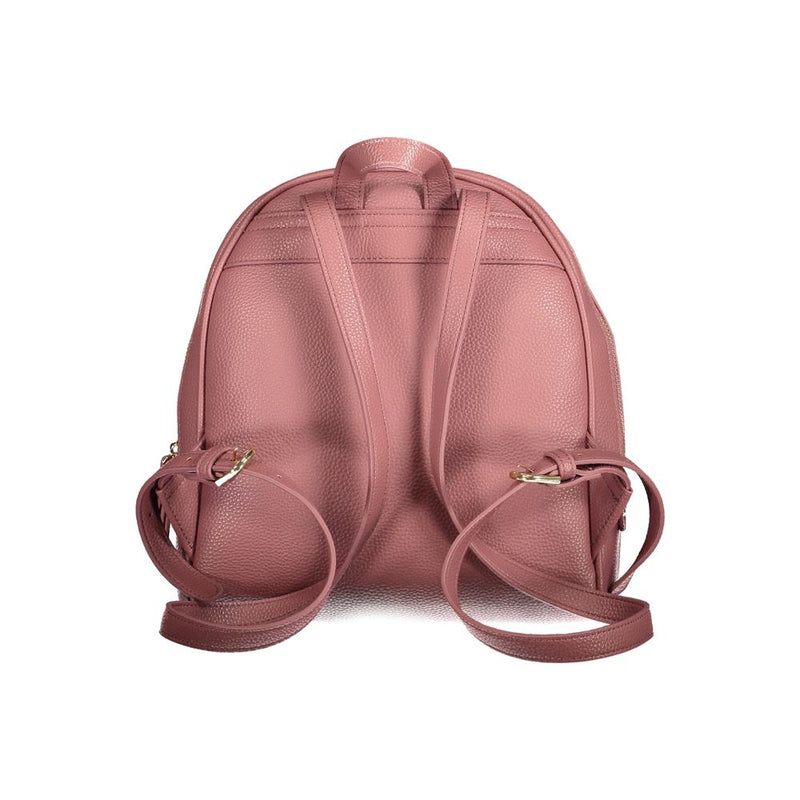 Pink Polyethylene Backpack Valentino Bags