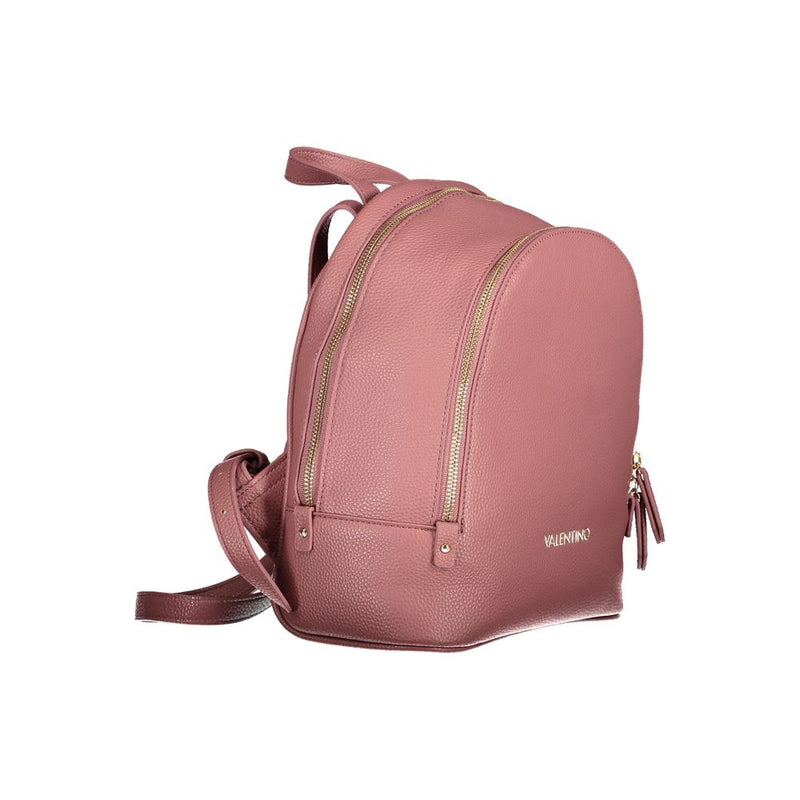 Pink Polyethylene Backpack Valentino Bags