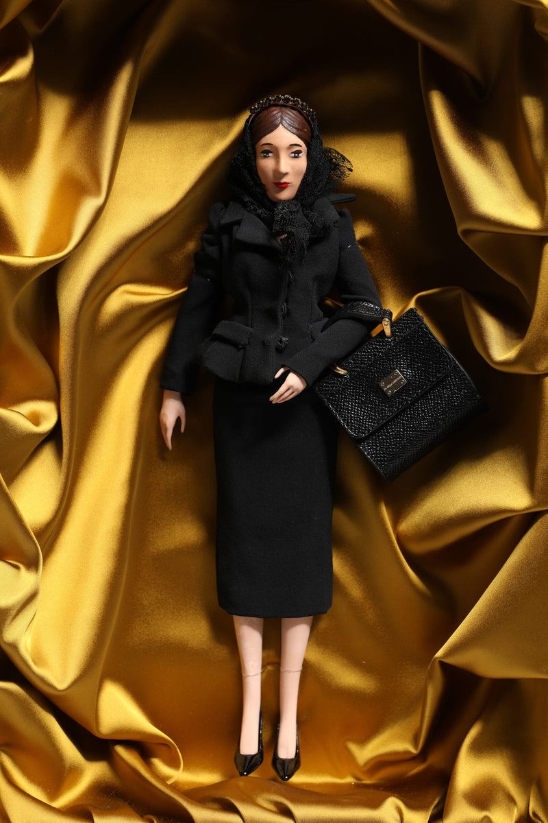 Black Dress Ceramic Porcelain Fashion Leather Sicily Dolls Dolce & Gabbana