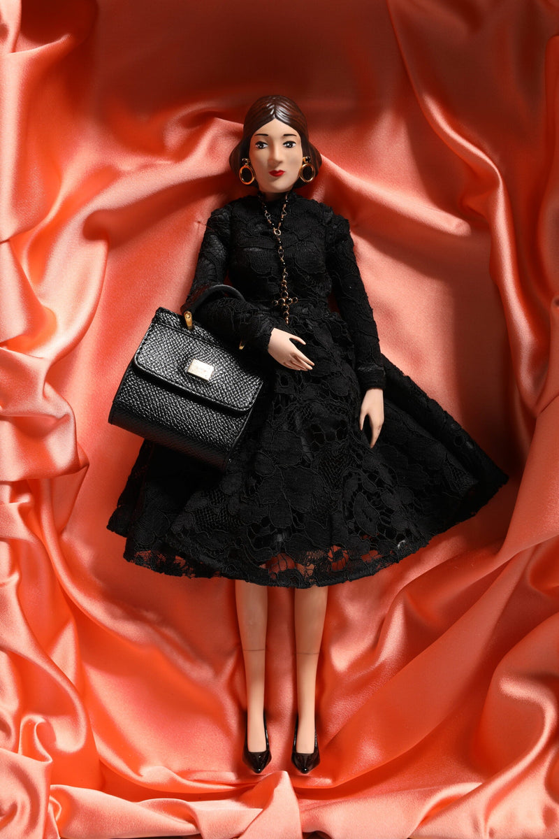 Black Dress Ceramic Porcelain Fashion Leather Sicily Dolls Dolce & Gabbana