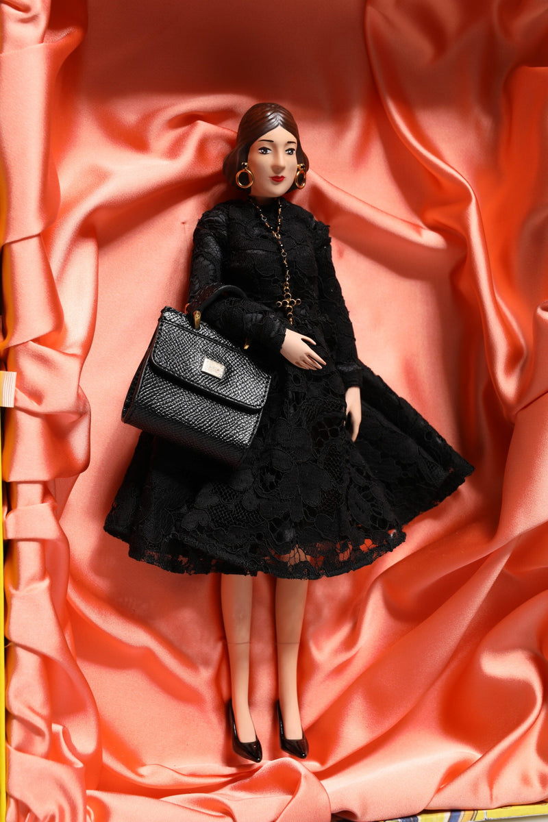 Black Dress Ceramic Porcelain Fashion Leather Sicily Dolls Dolce & Gabbana