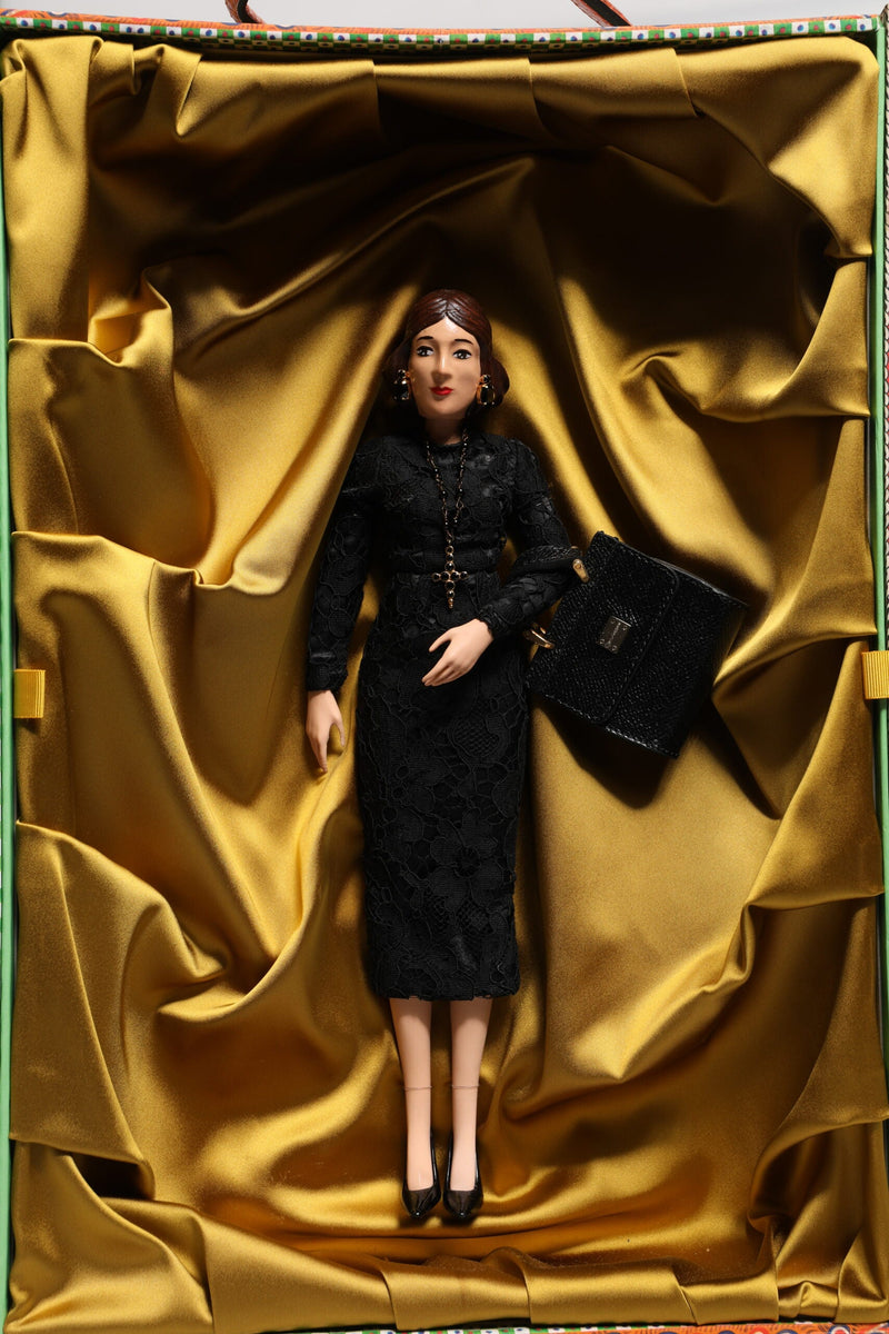 Black Dress Ceramic Porcelain Fashion Leather Sicily Dolls Dolce & Gabbana
