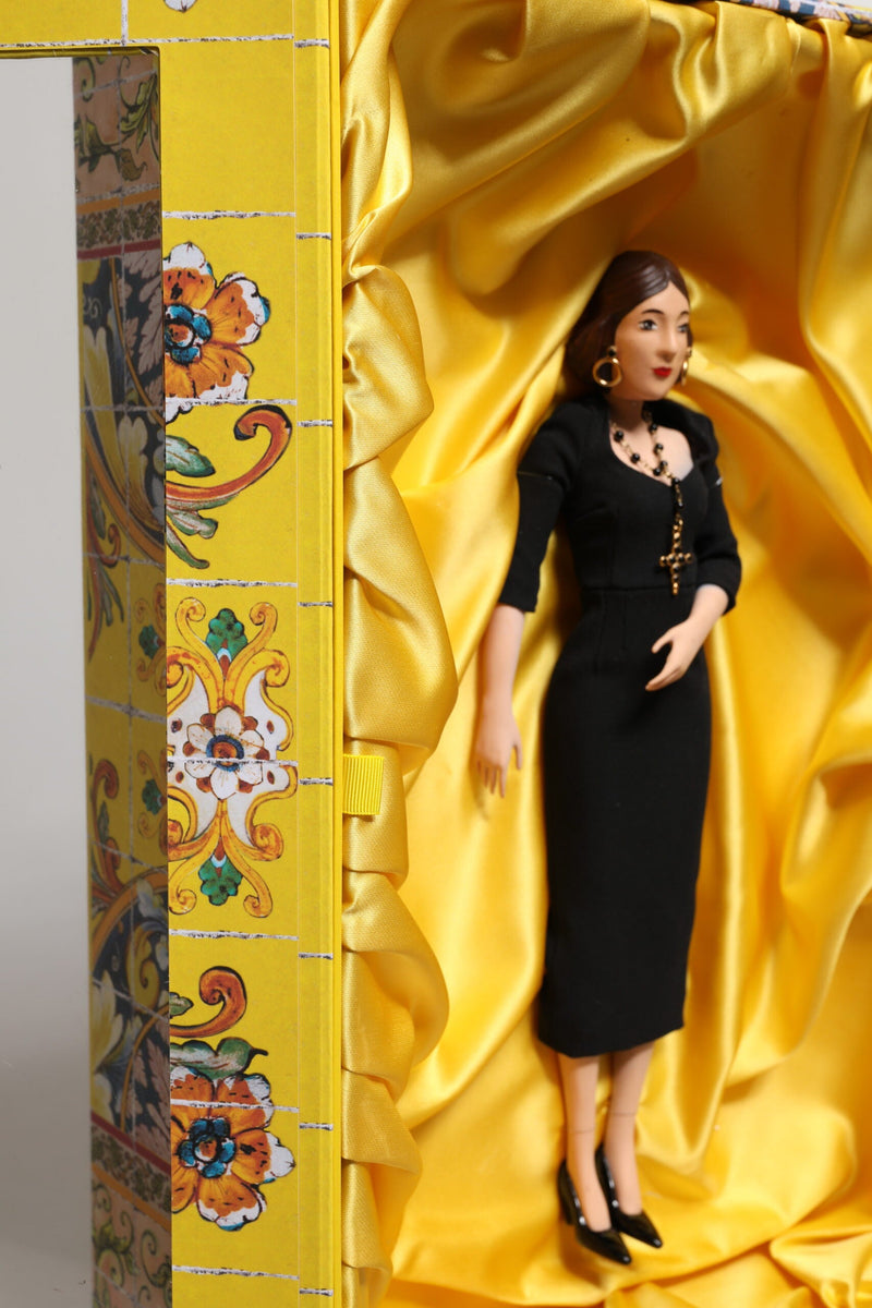 Black Dress Ceramic Porcelain Fashion Leather Sicily Dolls Dolce & Gabbana