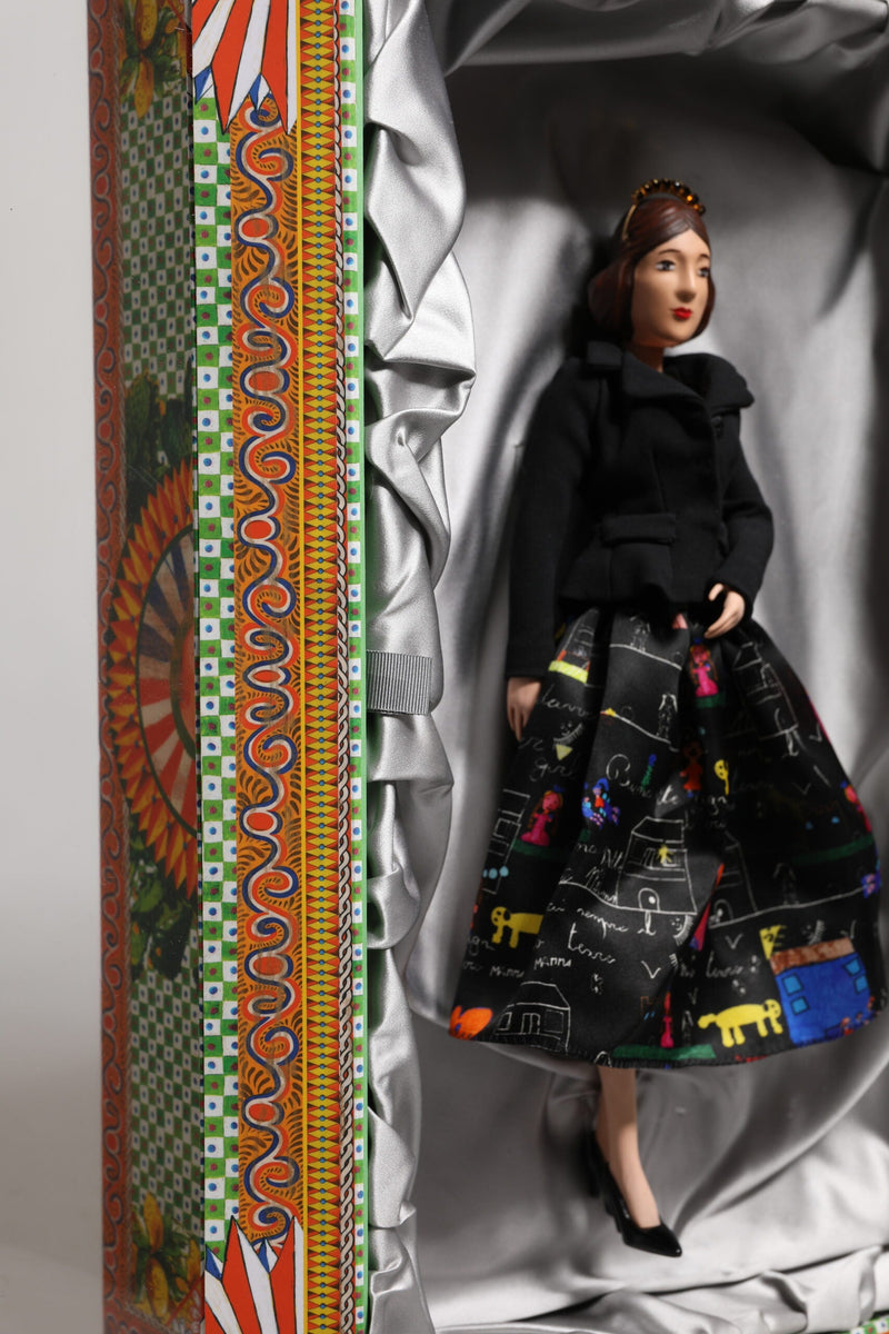 Black Dress Ceramic Porcelain Fashion Leather Sicily Dolls Dolce & Gabbana