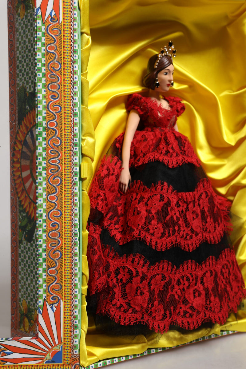 Red Dress Ceramic Porcelain Fashion Box Leather Sicily Dolls Dolce & Gabbana