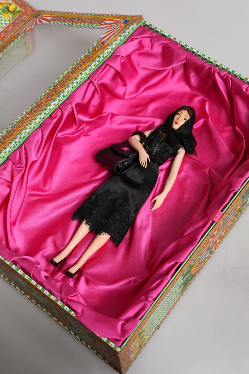 Black Dress Ceramic Porcelain Fashion Leather Sicily Dolls Dolce & Gabbana