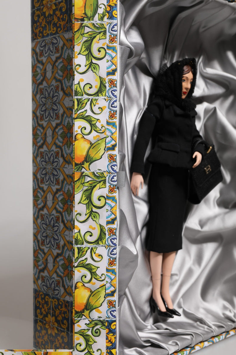 Black Dress Ceramic Porcelain Fashion Leather Sicily Dolls Dolce & Gabbana