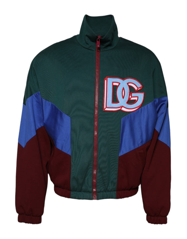Multicolor Cotton Logo Full Zip Jacket Dolce & Gabbana