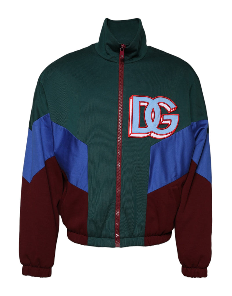 Multicolor Cotton Logo Full Zip Jacket Dolce & Gabbana