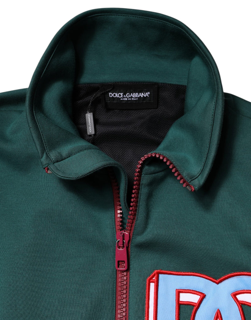 Multicolor Cotton Logo Full Zip Jacket Dolce & Gabbana