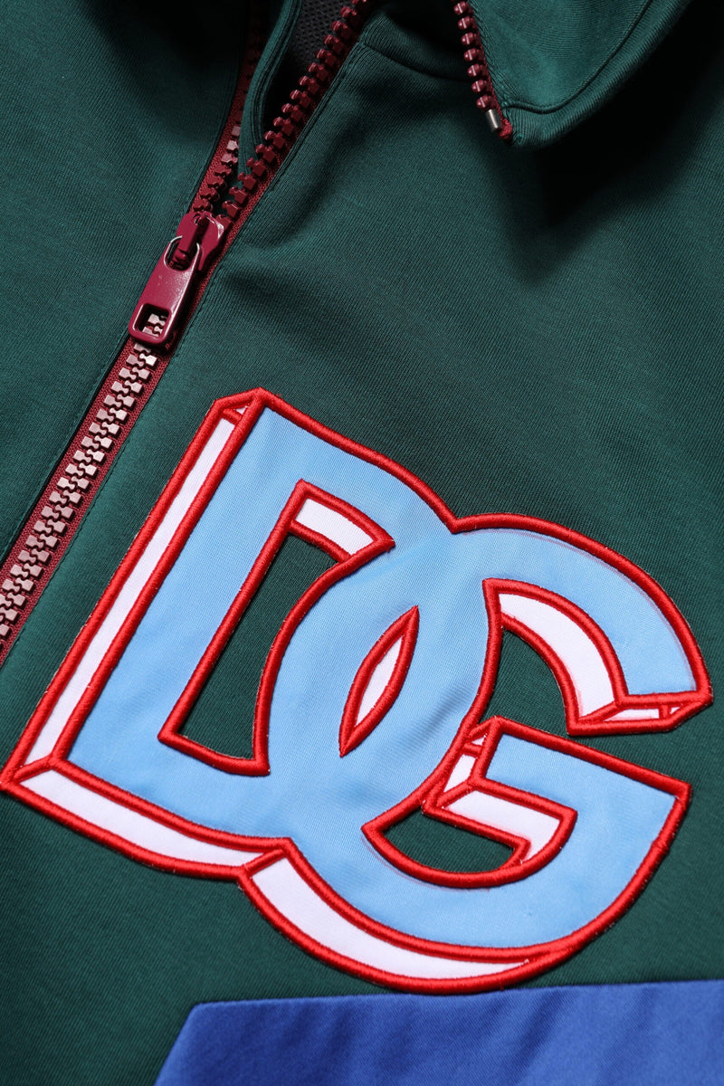 Multicolor Cotton Logo Full Zip Jacket Dolce & Gabbana