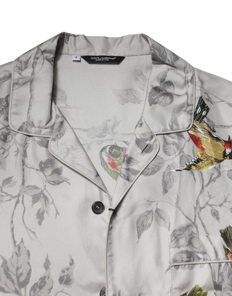 Multicolor Silk Printed Button Down Shirt Dolce & Gabbana