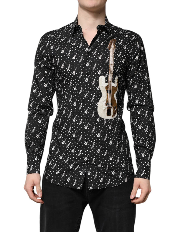 Black GOLD Instrument Embellished Shirt Dolce & Gabbana