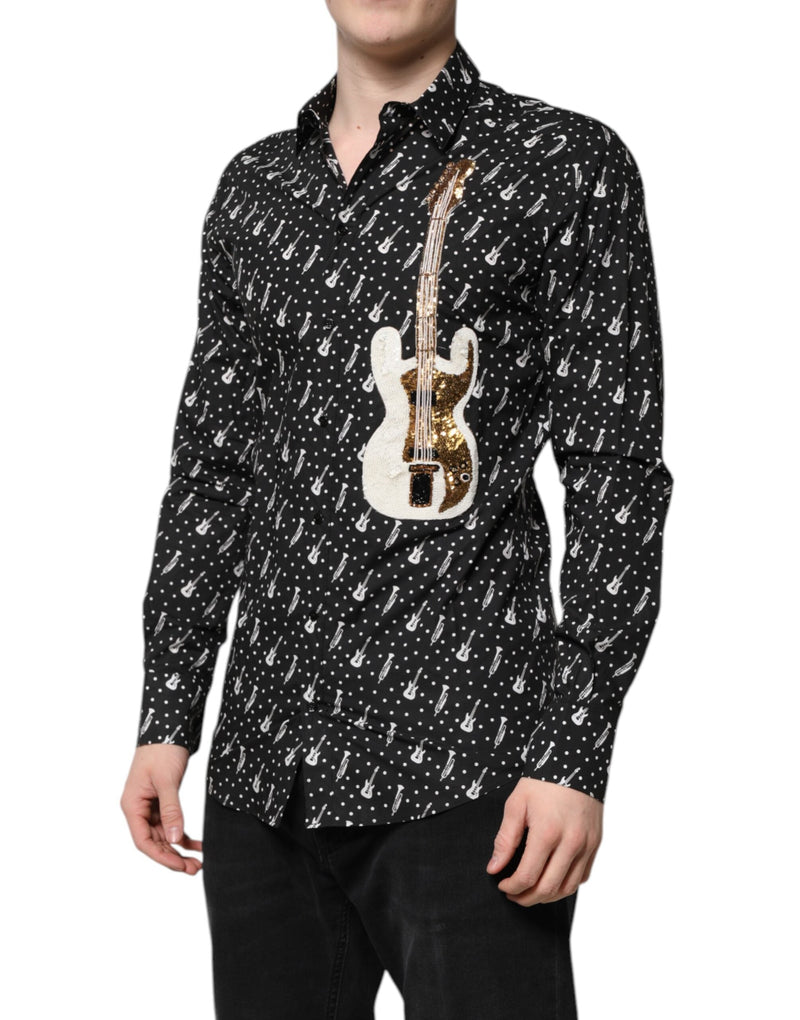 Black GOLD Instrument Embellished Shirt Dolce & Gabbana