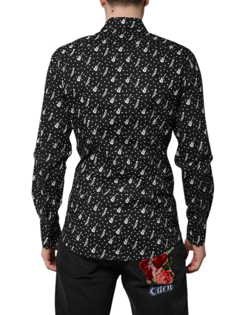 Black GOLD Instrument Embellished Shirt Dolce & Gabbana