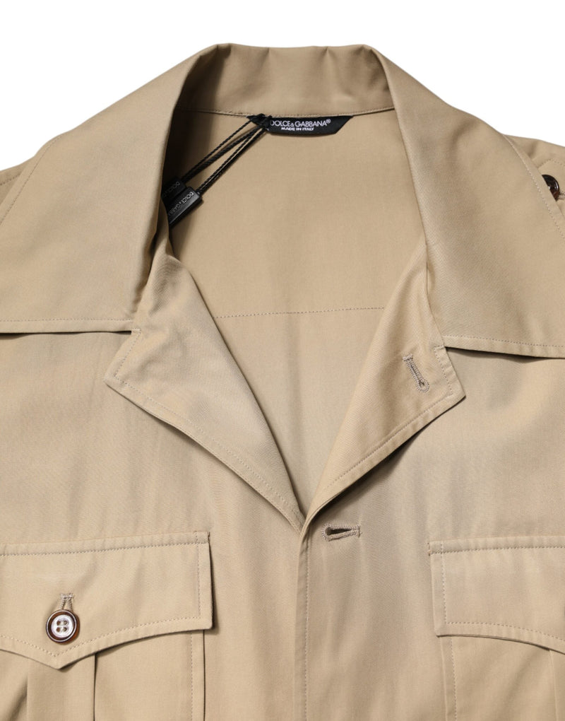 Brown Graphic Print Short Sleeves Shirt Dolce & Gabbana