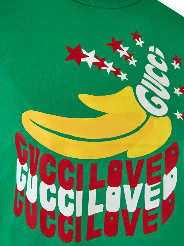 Green Cotton Logo T-Shirt Gucci