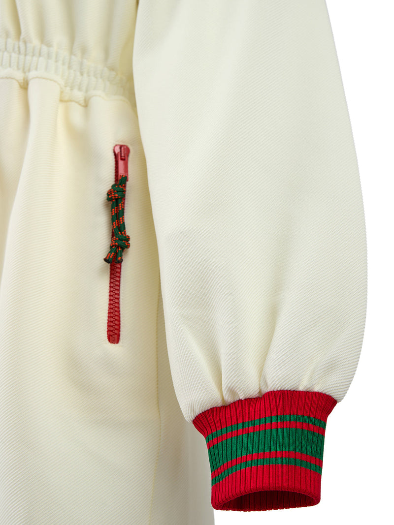 Cream Polyester Hooded Logo Sweatsuit Gucci