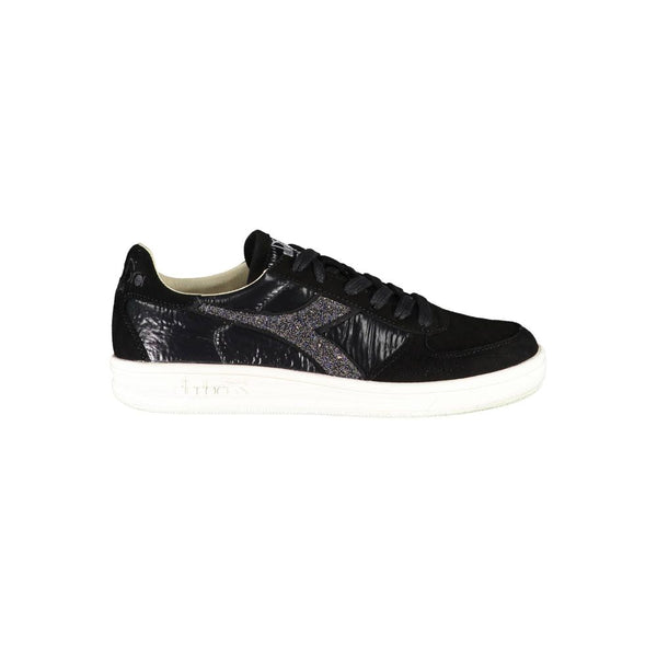 Black Leather Women Sneaker Diadora