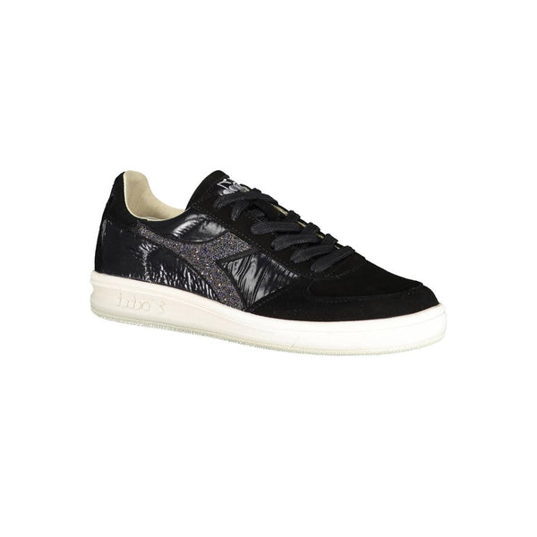Black Leather Women Sneaker Diadora