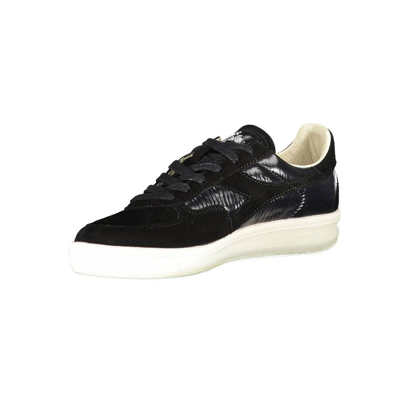 Black Leather Women Sneaker Diadora