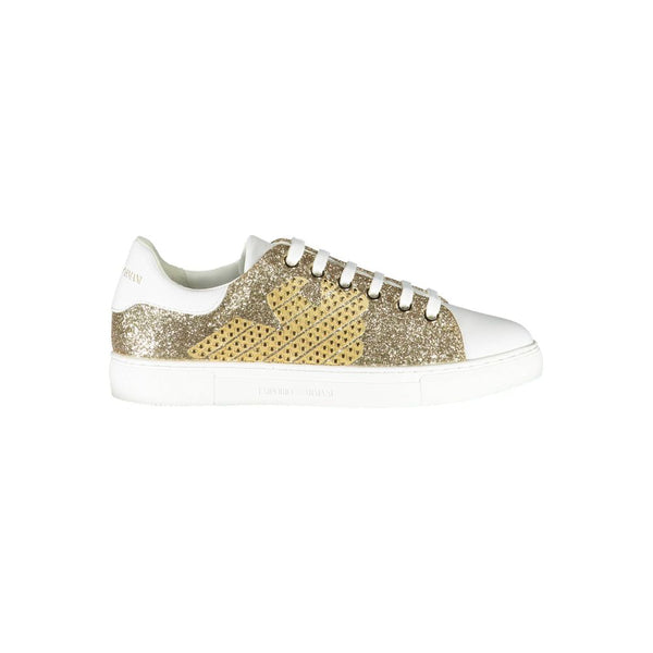 Gold Polyester Women Sneaker Emporio Armani