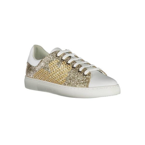 Gold Polyester Women Sneaker Emporio Armani