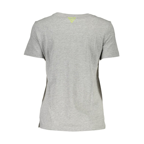 Gray Cotton Unisex T-Shirt Guess Jeans